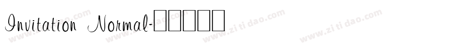 Invitation Normal字体转换